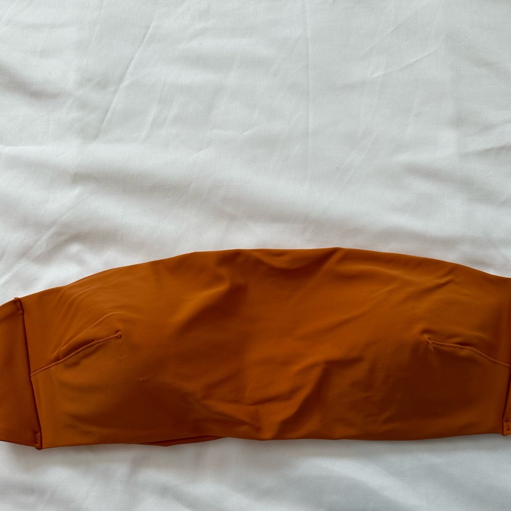 aerie Rust Orange Strapless Bikini Top